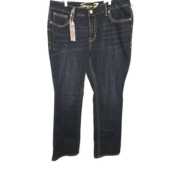 NWT! Women's Seven7 Luxe Limited Edition Boot Cut Stretch Blue Jeans Size 16 - Picture 1 of 9